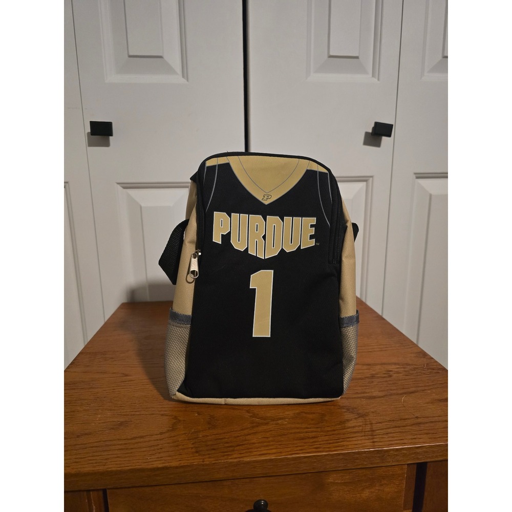 Purdue Boilermakers Jersey Style Insulated Lunch Bag Black Gold Kids Club #1